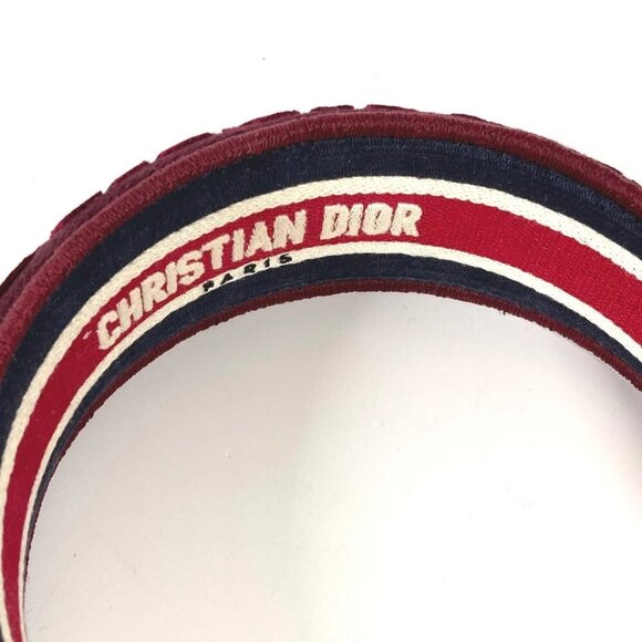 Dior hair accessory Cannage Headband Hairband Velor wine-red - Picture 7 of 9